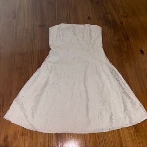 Lilly Pulitzer Strapless White Lace A-Line Dress Size 2